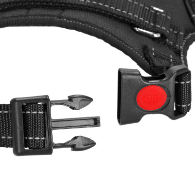 Postroj pre psa s rukoväťou veľ. L SPRINGOS PA0305 čierny