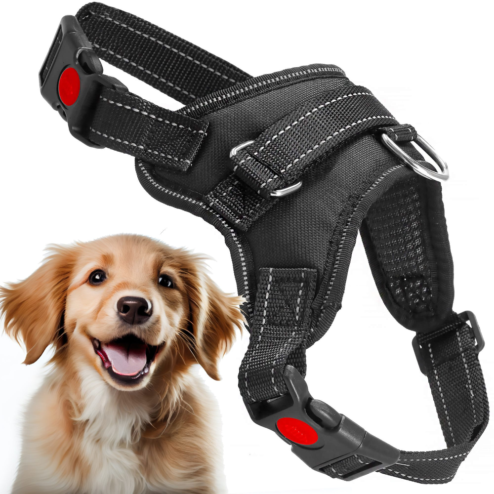 Postroj pre psa s rukoväťou veľ. M SPRINGOS PA0304 čierny