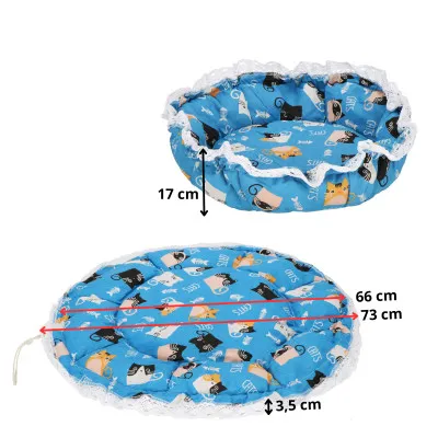 Pelech pre mačku 2v1 SPRINGOS PA0242 modrý