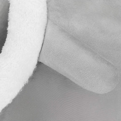 Domček pre mačku s hračkou SPRINGOS PA0241 sivo-biely