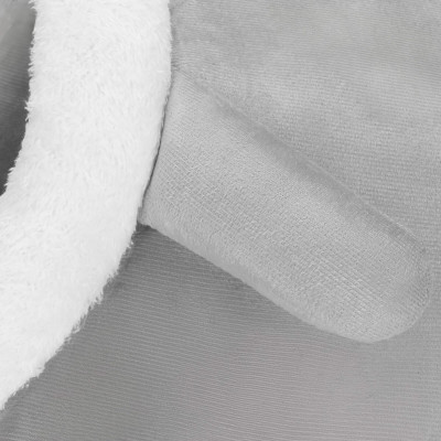 Domček pre mačku s hračkou SPRINGOS PA0241 sivo-biely