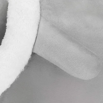 Domček pre mačku s hračkou SPRINGOS PA0241 sivo-biely