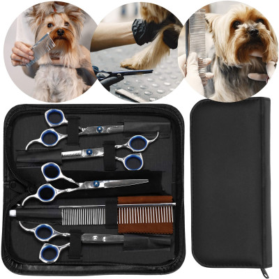 Sada na strihanie psov v púzdre SPRINGOS CUTTY čierna