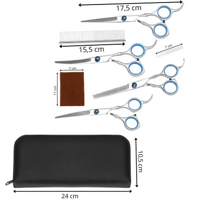 Sada na strihanie psov v púzdre SPRINGOS CUTTY čierna