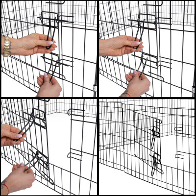 Skladacia ohrádka pre psa - výbeh pre štenatá 160x60 cm SPRINGOS PA1007