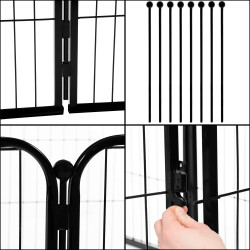 Skladacia ohrádka pre psa - výbeh pre štenatá 215x60 cm SPRINGOS PA1002