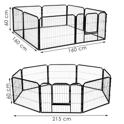 Skladacia ohrádka pre psa - výbeh pre štenatá 215x60 cm SPRINGOS PA1002