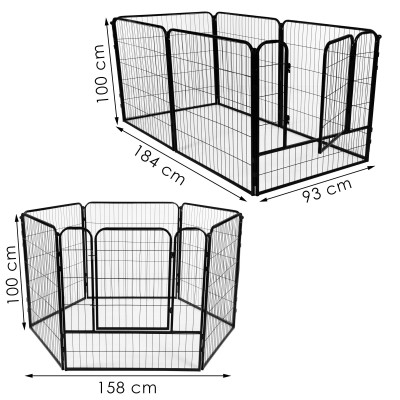 Skladacia ohrádka pre psa - výbeh pre štenatá 158x100 cm SPRINGOS PA1022