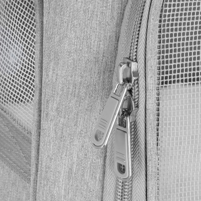 Prepravka pre psy a mačky 2-poschodia na kolieskach SPRINGOS PA0326 sivá