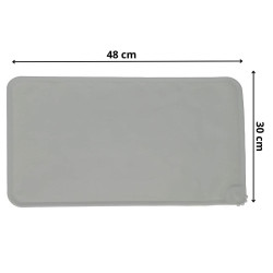 Protišmyková podložka pod misky 48x30 cm SPRINGOS PA1060 sivá