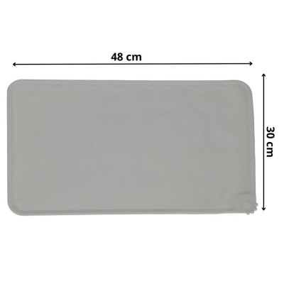 Protišmyková podložka pod misky 48x30 cm SPRINGOS PA1060 sivá