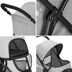 Kočík pre psov SPRINGOS PAWGO šedý