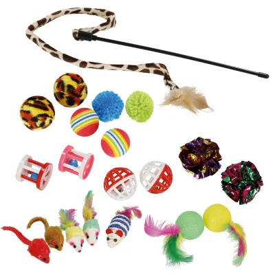 Interaktívna hračka pre mačku - Udice s hračkami + tunel 21 prvkov SPRINGOS PA1072