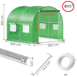 Záhradný fóliovník 2x2x2m 4m2 SPRINGOS GT0001