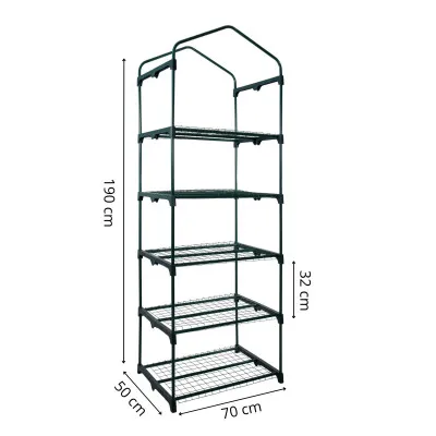 Záhradný fóliovník 70x50x190 cm 5 políc SPRINGOS GT0007