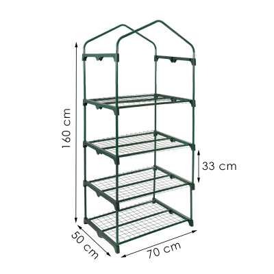 Záhradný fóliovník 70x50x160 cm 4 police SPRINGOS GT0008