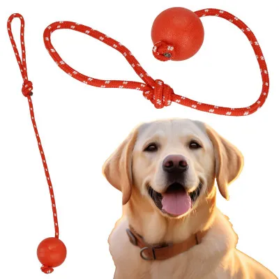 Hračka pre psov - Preťahovadlo s loptičkou 50 cm SPRINGOS PA1055