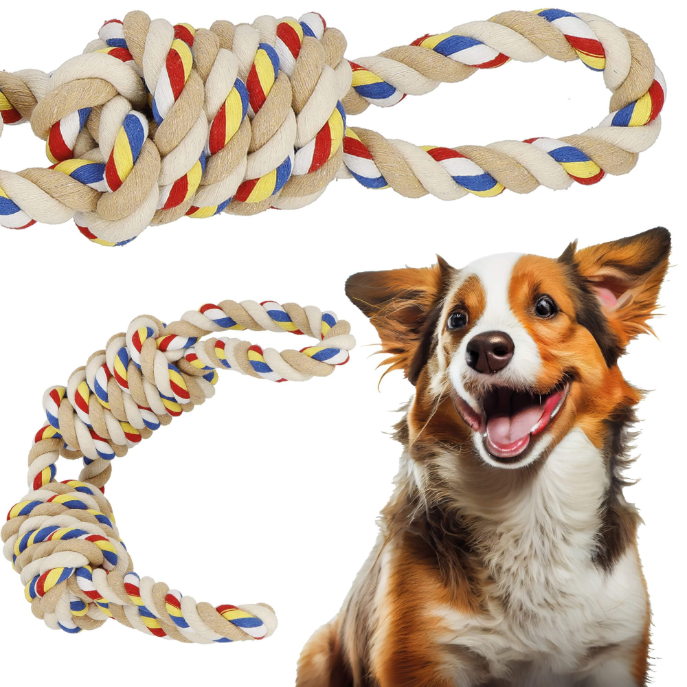 Hračka pre psov - Preťahovadlo s pešo 60 cm SPRINGOS PA1066