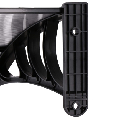 Vchodová strieška 120x75 cm SPRINGOS POLYROOF čierna/transparentná