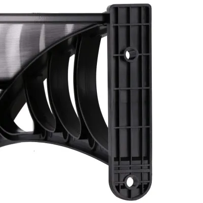 Vchodová strieška 120x75 cm SPRINGOS POLYROOF čierna/transparentná