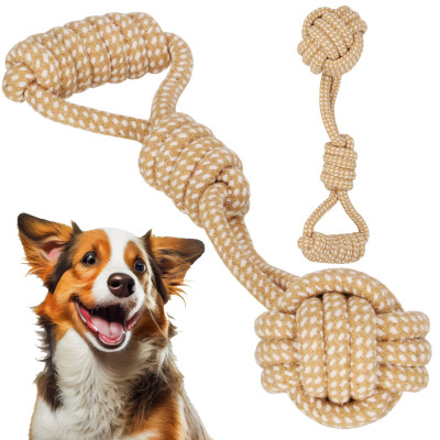 Hračka pre psov - Preťahovadlo s loptičkou 30 cm SPRINGOS PA0281