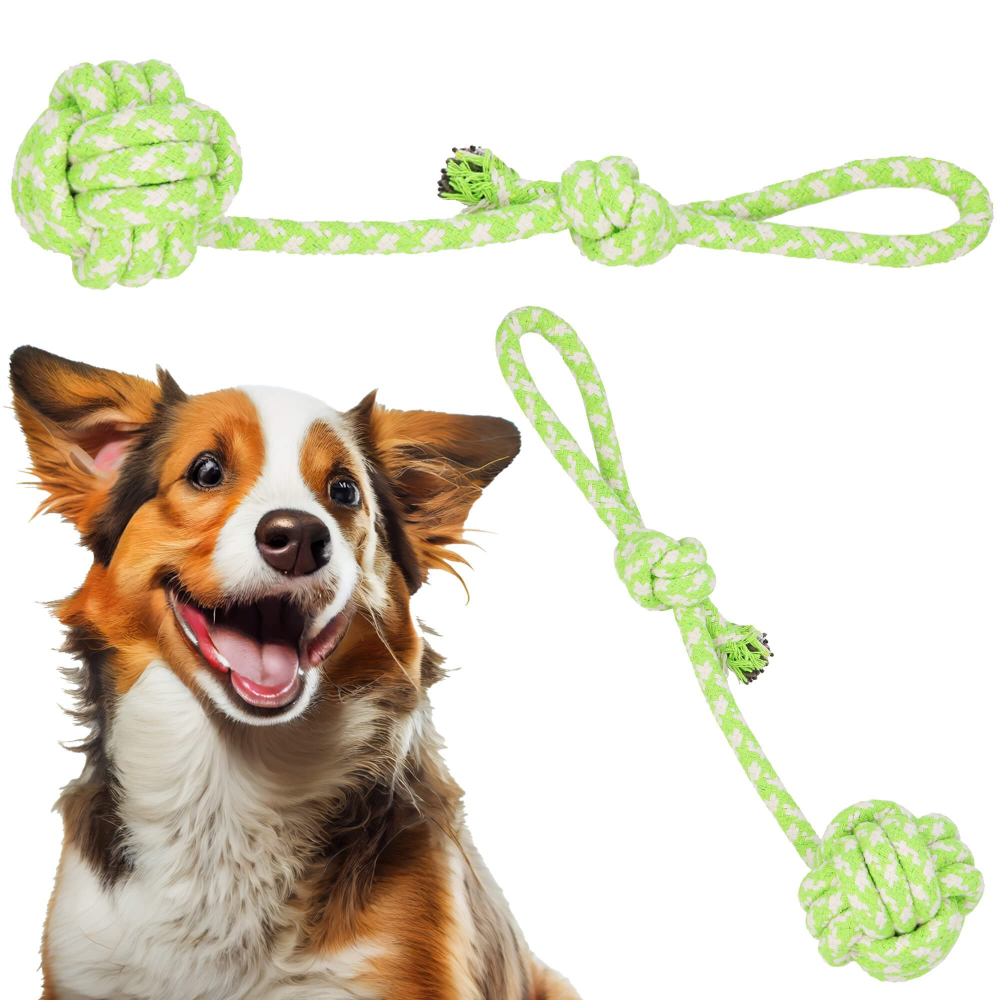 Hračka pre psov - Preťahovadlo s loptičkou 38 cm SPRINGOS PA0279