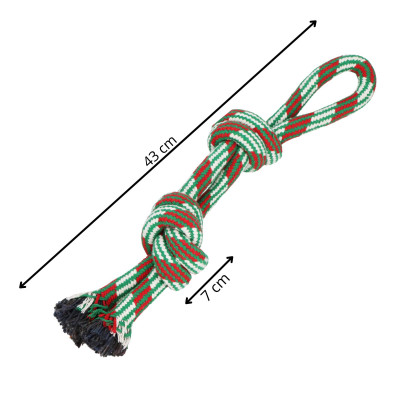 Hračka pre psov - Preťahovadlo s uzlami 43 cm SPRINGOS PA0278
