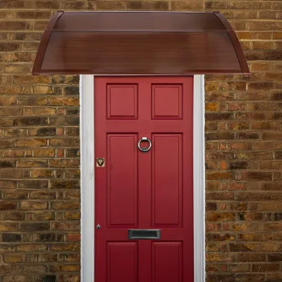 Vchodová strieška 120x75 cm SPRINGOS POLYROOF hnedá