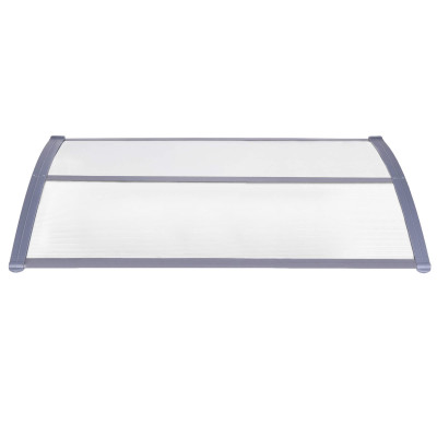 Vchodová strieška 120x75 cm SPRINGOS POLYROOF sivá/transparentná