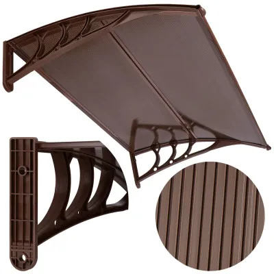 Vchodová strieška 150x75 cm SPRINGOS POLYROOF hnedá