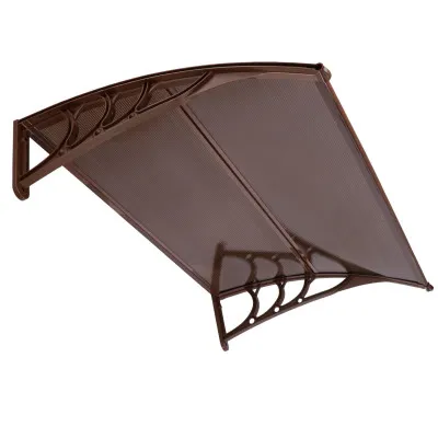 Vchodová strieška 150x75 cm SPRINGOS POLYROOF hnedá