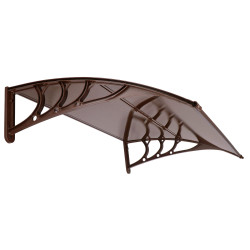 Vchodová strieška 150x75 cm SPRINGOS POLYROOF hnedá