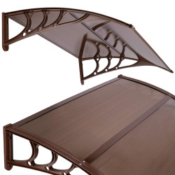 Vchodová strieška 150x75 cm SPRINGOS POLYROOF hnedá