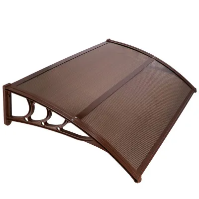 Vchodová strieška 150x75 cm SPRINGOS POLYROOF hnedá