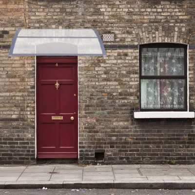 Vchodová strieška 150x75 cm SPRINGOS POLYROOF sivá/transparentná