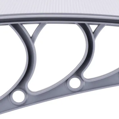 Vchodová strieška 150x75 cm SPRINGOS POLYROOF sivá/transparentná