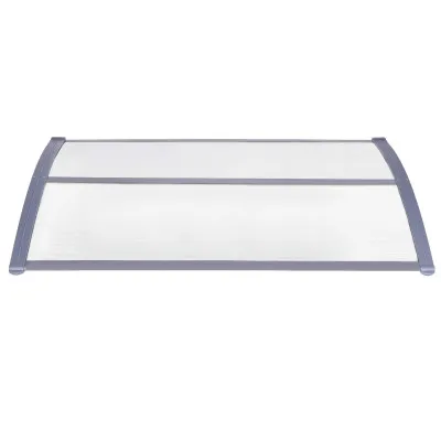 Vchodová strieška 150x75 cm SPRINGOS POLYROOF sivá/transparentná