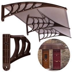 Vchodová strieška 200x95 cm SPRINGOS POLYROOF hnedá