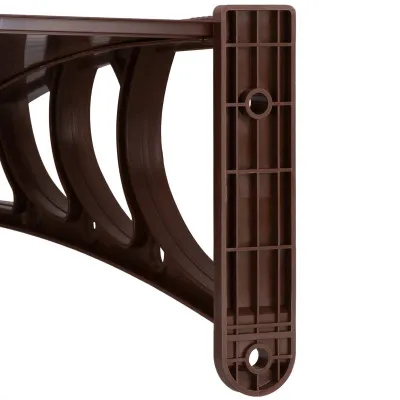 Vchodová strieška 200x95 cm SPRINGOS POLYROOF hnedá