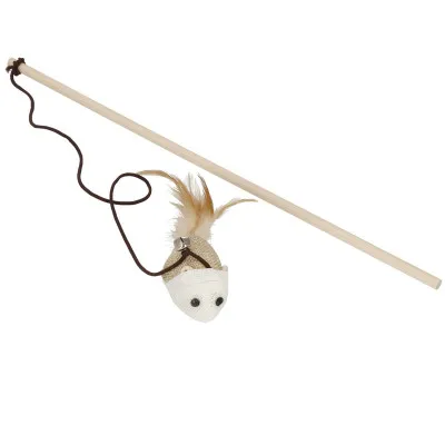 Hračka pre mačky - Udica s myškou a zvončekom 40 cm SPRINGOS PA1071