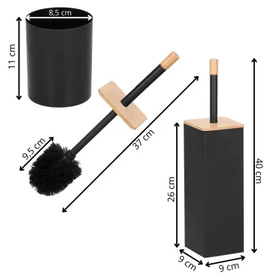 Štetka na záchod s nádobou SPRINGOS TB0020 čierna