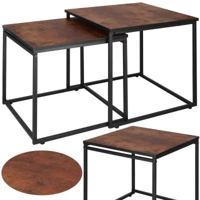 2x Konferenčný stolík SPRINGOS HF0024 hnedý