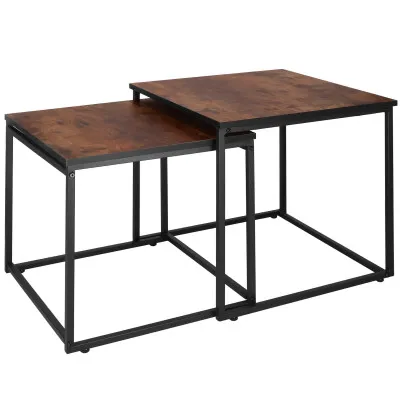 2x Konferenčný stolík SPRINGOS HF0024 hnedý