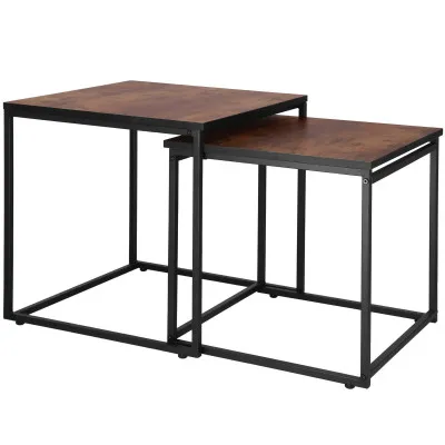 2x Konferenčný stolík SPRINGOS HF0024 hnedý