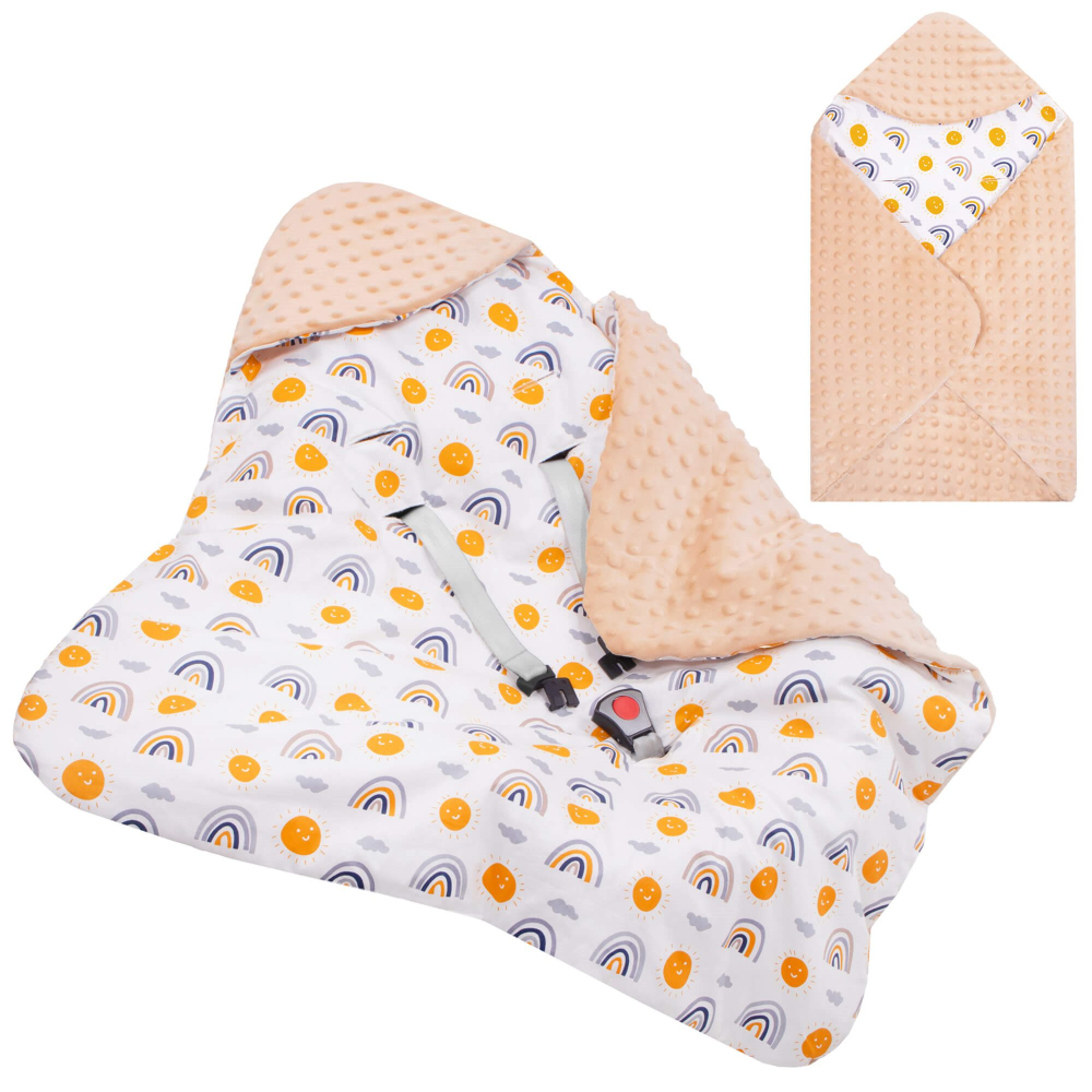 Zavinovačka do autosedačky obojstranná 77x77 cm SPRINGOS SUN béžová