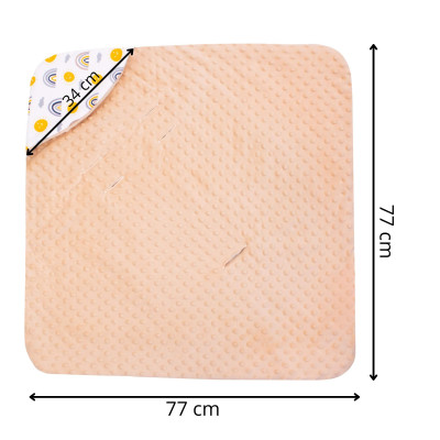 Zavinovačka do autosedačky obojstranná 77x77 cm SPRINGOS SUN béžová