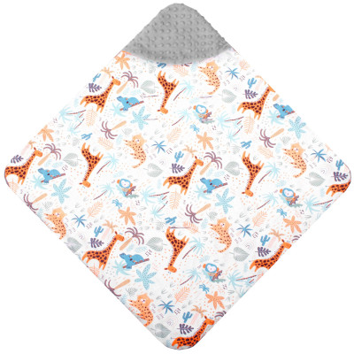 Zavinovačka do autosedačky obojstranná 77x77 cm SPRINGOS SAFARI sivá