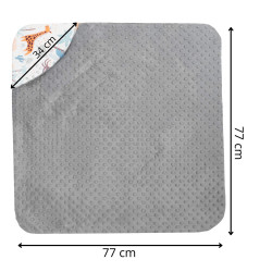 Zavinovačka do autosedačky obojstranná 77x77 cm SPRINGOS SAFARI sivá