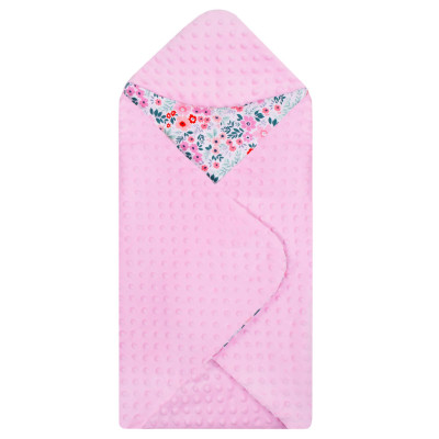 Zavinovačka do autosedačky obojstranná 77x77 cm SPRINGOS FLOWER ružová