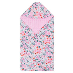 Zavinovačka do autosedačky obojstranná 77x77 cm SPRINGOS FLOWER ružová